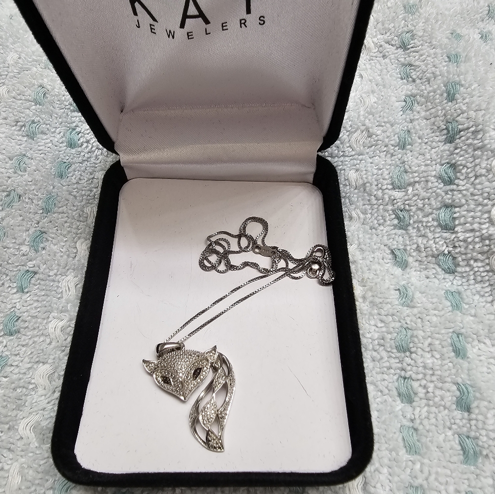 Fox diamond necklace from Kay jewelers